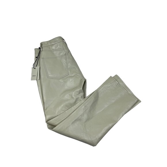 Agolde Women's Recycled Leather Relaxed Boot Pant in powder Sz 27 - NWT - Picture 12 of 14